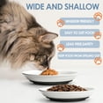 thumbnail image 7 of Quyimy Non-Slip Ceramic Cat Food Bowls, Porcelain Whisker Friendly Cat Bowls, Cat Food Dishes for Food and Water, Wide Shallow Small Cat Plates, Shallow Cat Food Dish for Cats, Kitten, Small Dogs, 7 of 7