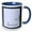 Blue/White, variant on 3drose, Blue Flowers on Blue Thank You, 15oz Two-tone Blue Mug