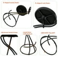 thumbnail image 6 of Round Bar Stools Set of 2 27 Inch Modern Counter Height Barstools Velvet Armless Barstools with Back Upholstered Bar Chairs Dining Chair Stools Kitchen Island Stools,Black, 6 of 8