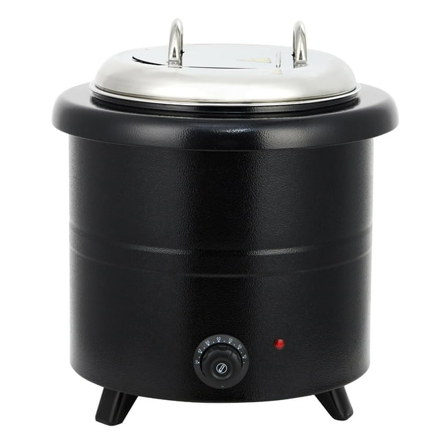 Bouilloire Électrique Commerciale & Chauffe-Nourriture – 10,5 Qt Acier Inoxydable, Chauffage Automatique