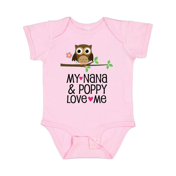Inktastic Nana and Poppy Love Me Girls Baby Bodysuit