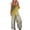 Yellow jumpsuits women dressy, variant on Wycnly Jumpsuits for Women Dressy Vintage Western Graphics Loose Wide Leg Strap Pocket Jumpsuist Overalls Summer V-Neck Sleeveless Ethnic Style Print Long Trendy Rompers Gold xl