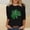 Black, variant on Oplxuo St Patty's Day Shirt Women 2026 Casual Plus Size 3/4 Sleeve Irish Clover Shirts Funny Saint Patrick's Tunic Tops