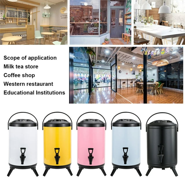 Becaristey Essential For Tea Drinking Stainless Steel Insulation Barrels For Preserving Tea Freshness Large steel red cover