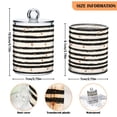 thumbnail image 5 of Yayeee 4 Pack Qtip Holder Bathroom Cotton Swab Canister with Lid Clear Dispenser Set, Black Stripes, 5 of 6