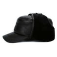 thumbnail image 4 of Adjustable Size Men Genuine Leather Hat Autumn Winter Warm Hats For Men Flat Cap ,Classic Design, 4 of 6