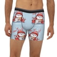 thumbnail image 2 of Xecao merry Christmas rabbit Print Boxer Briefs for Men's Stretch Moisture-Wicking Underwear, Mid-Rise Classics breathable fabric, 2 of 7