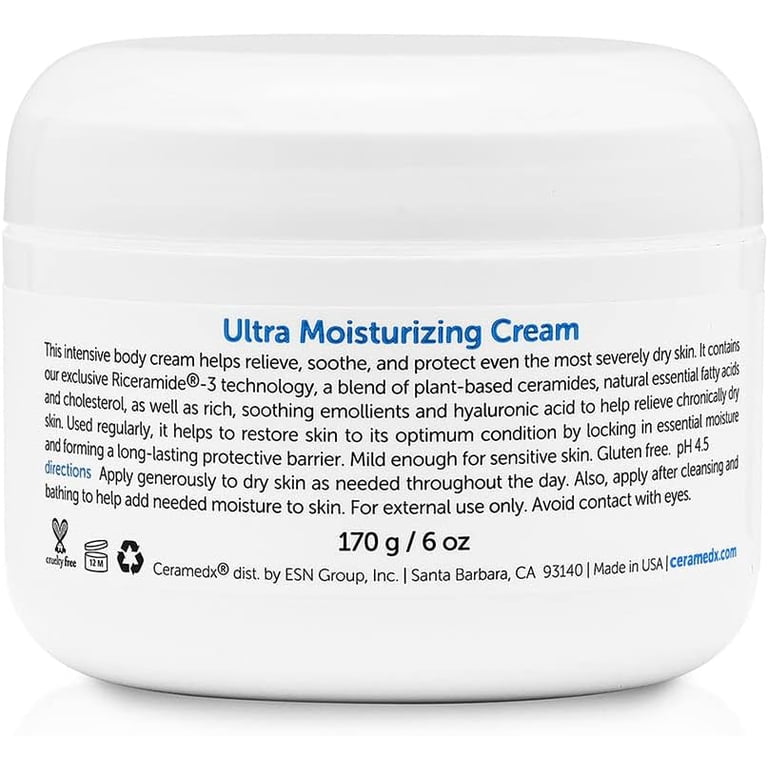 Ceramedx Natural Ceramide Therapy Ultra Moisturizing Cream, 6 Oz