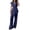 Navy, variant on Women's Summer 2 Piece Outfits Cap Sleeve V Neck Blazer Vest Wide Leg Pant Sets Office Work Clothes 2026 Navy M