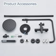 TVTIUO Outdoor Shower Fixtures Matte Black SUS304 Outdoor Shower Faucet