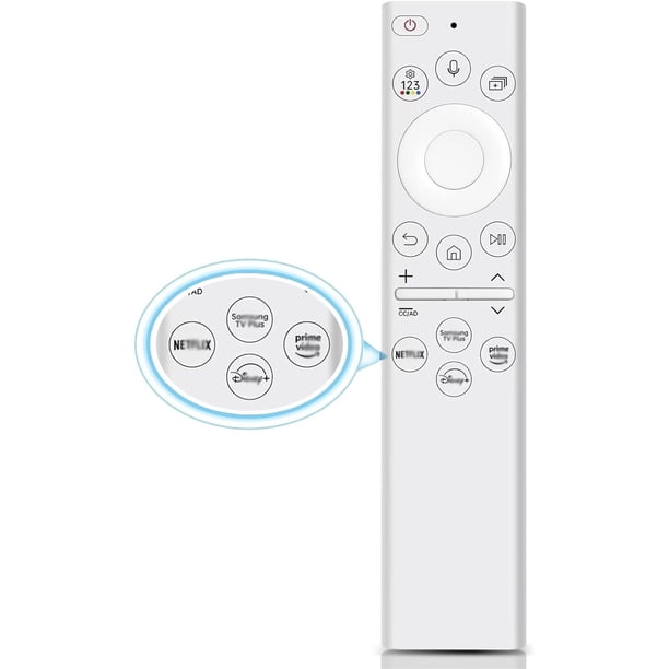 Mando por Voz para Samsung TV BN59-01385A Mando Universal Compatible con Samsung con Función de Voz Frame Serif Crystal