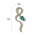 thumbnail image 4 of Dijes de aleación con forma de serpiente y diamantes incrustados en la parte posterior plana en 3D, brillantes, para decoración de uñas., 4 of 5