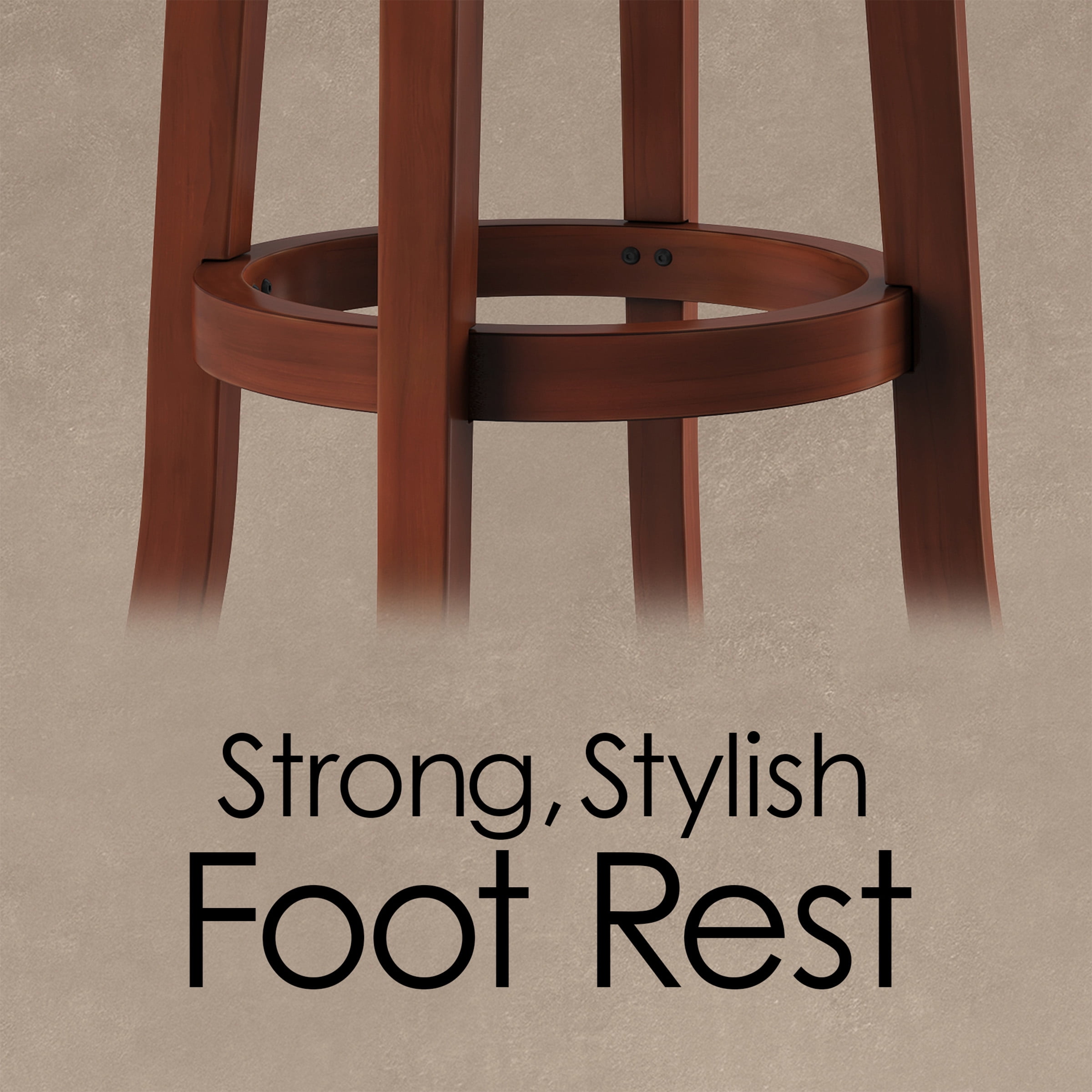 Lavish Home High Back Counter Height Stool – 29-Inch Bar Chair, Brown