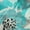 Turquoise Blue, variant on oneOone Polyester Spandex Blue Fabric Abstract-Brush Stroke With Polka Dress Material Fabric Print Fabric By The Yard 56 Inch Wide