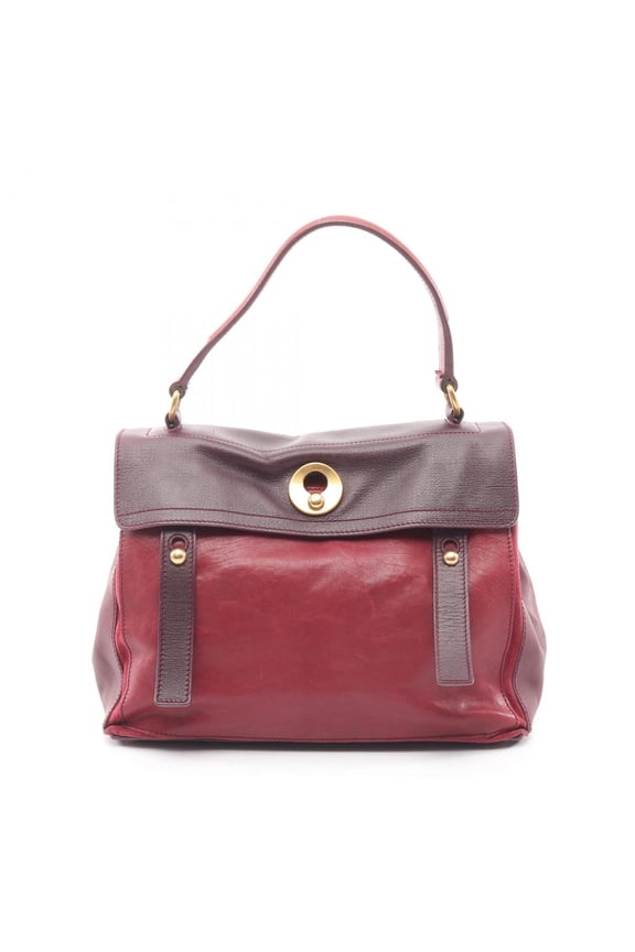 Pre-Owned Yves Saint Laurent Muse Two Bag, Leather Handbag, Women's, Bordeaux/Red