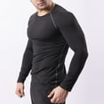 thumbnail image 6 of YUGYXL Mens Lightweight Shirt Long Sleeve Athletic Workout T-Shirts Top Active Sport Baselayer Undershirt Gear Shirts Dry Fit Black S, 6 of 7