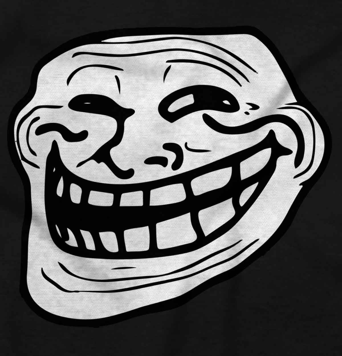 Troll Face Original Meme Smile Mad Long Sleeve TShirt Men Women Brisco  Brands 2X