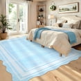 thumbnail image 4 of Washable Rugs for Living Room, Non Slip Modern Scalloped Rugs, Low Pile Soft Stain Resistant Rug Non Shedding Modern Print Floor Mats for Home Decor, 4 of 15
