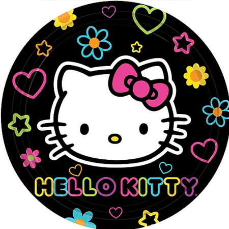 Hello Kitty 'Neon Tween' Small Paper Plates (8ct)