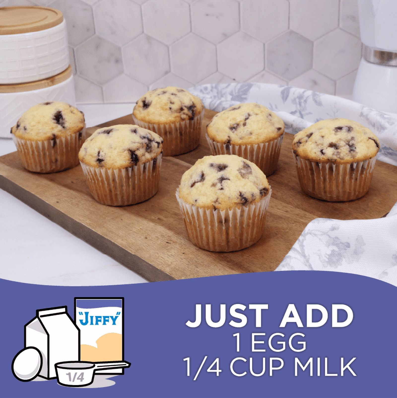 (3 pack) "JIFFY" Blueberry Muffin Mix, 7 oz Box