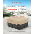 thumbnail image 2 of KFFKFF Outdoor Hot Tub Cover, 90 x 90 x 20 Inch Weather-Resistant and Waterproof Protector, Made with Durable 600D Oxford Fabric and High Tearing Strength, Square Spa Cover for Hot Tub, Brown, 2 of 9