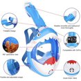 thumbnail image 3 of Diving Mask Children Snorkel Mask Diving Mask Full Face Mask With Shark Design-180 ° Wide Field Of View And Removable Camera Mount, Anti-Fog And Anti-Leak, Easybreath Full Face Mask For Children, 3 of 6