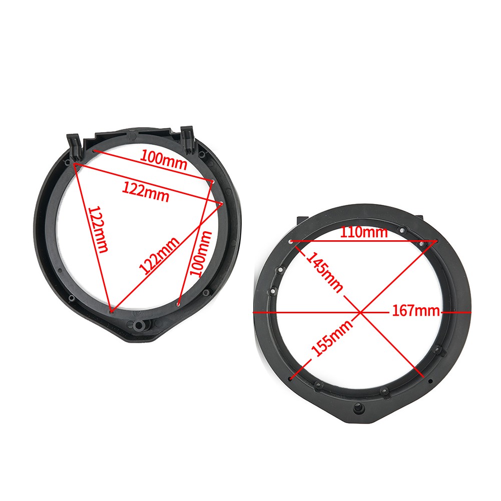 2 Pairs (4 Pieces) 6.5" Car Speaker Adapter Boards With Wiring Harness For Honda Civic – ABS Plastic