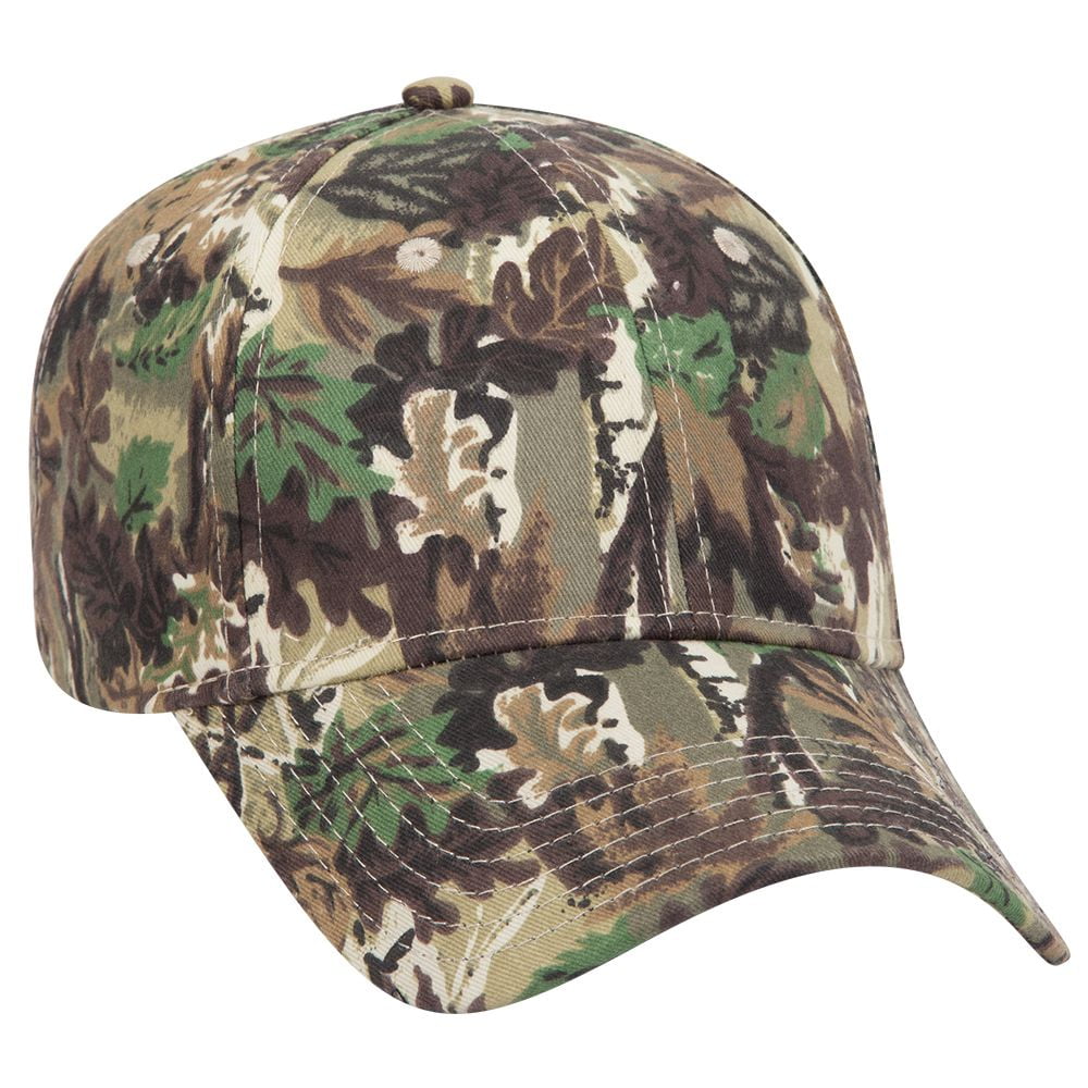 otto camouflage brushed cotton blend twill 6 panel low profile baseball