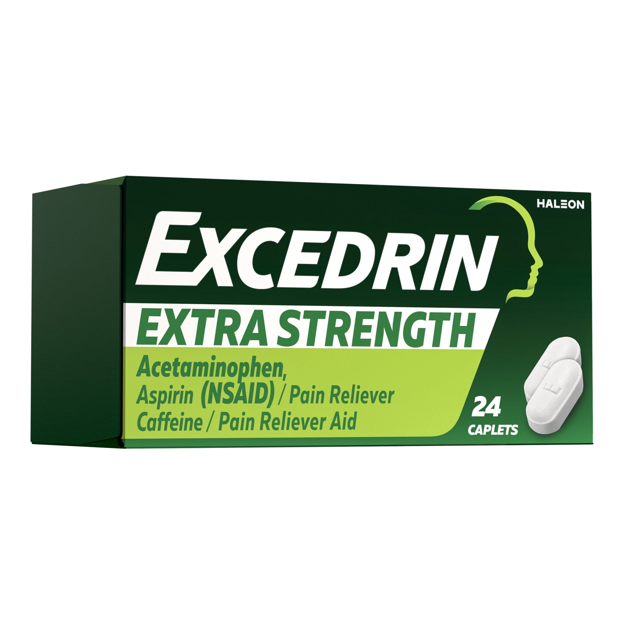 Excedrin Extra Strength Headache Relief Caplets, 100 Count + Excedrin Extra Strength Pain Reliever and Headache Medicine Caplets, 24 Count