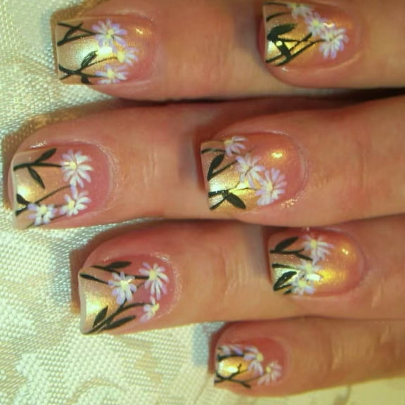 24pcs Press on Nails Short False Nails Full Covers Stick on Nails Manicure Decoration Acrylic Nails For Fashion Ladies