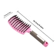 thumbnail image 4 of Guardurnaity Cepillo de pelo masaje del cuero cabelludo mango de goma cepillo de pelo herramienta de peinado de peluquería portátil Cuidado del cabello Rosado cerdas, 4 of 6