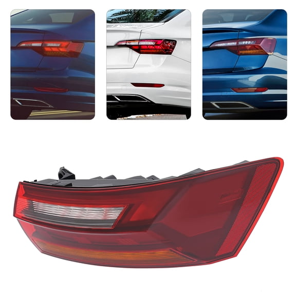 Right Tail Light Replacement, LED Tail Light, Tail Light for 2019-2023 Volkswagen Jetta with Amber Lens