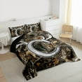 thumbnail image 3 of Castle Fairy Letter Monogrammed C 3 Pieces Queen Comforter Set Female Men Women,Abstract Woodland Animal Deer Ultra Soft Bedding Sets,Botanical Tree Branches Leaves Bedding Comforter Set Breathable, 3 of 8