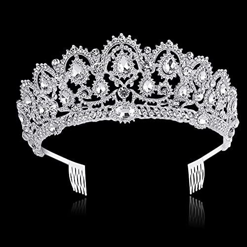 Wedding,Silver Crown Tiara,#6,Comb New! Pageant,Rhinestone,Crystal,Prom Bridal 
