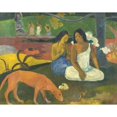 thumbnail image 2 of Paul Gauguin 18x15 Black Ornate Wood Framed Double Matted Museum Art Print Titled - Arearea (Joyfulness) (1892), 2 of 5