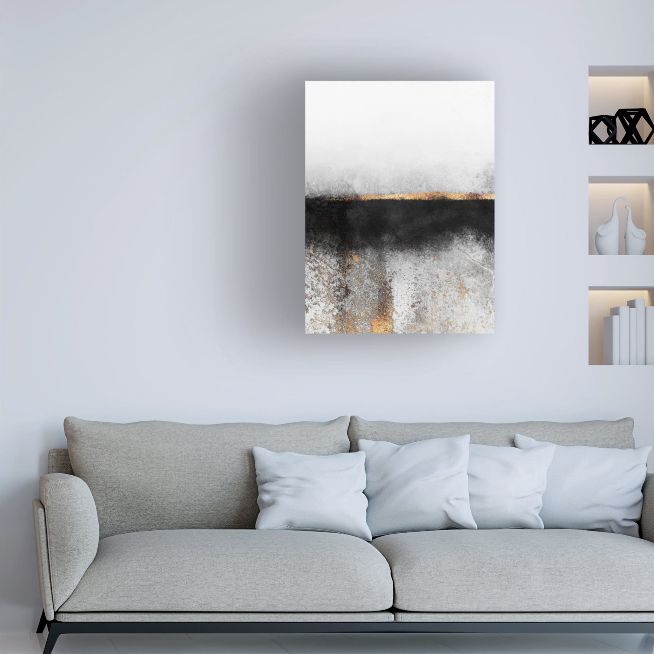 Trademark Fine Art Elisabeth Fredriksson Soot And Gold Canvas Wall Art