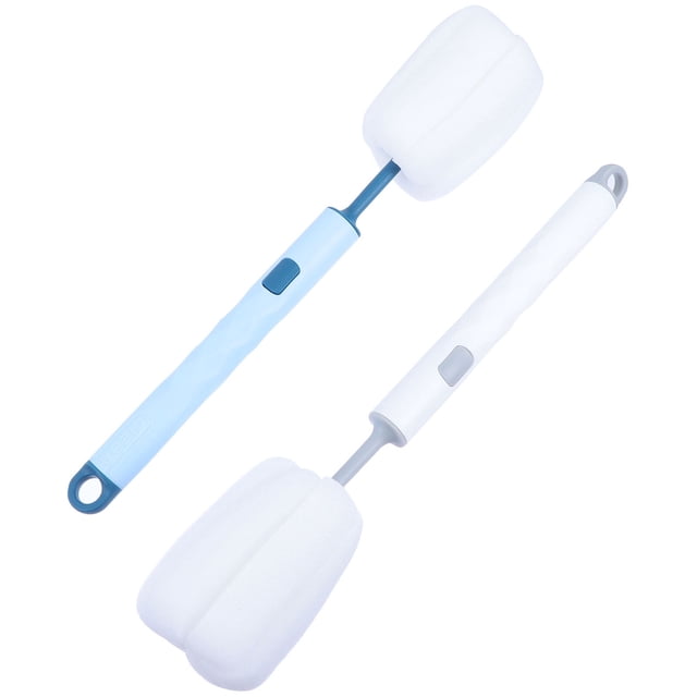 AURARMLET 2Ud Cepillo Multipropósito Azul Para Limpieza De Vasos Y Con Mango Cómodo Para Hogar