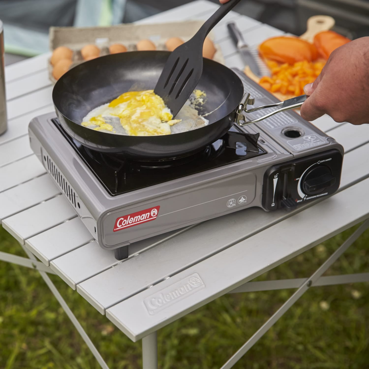 Coleman Tabletop Portable Butane Camping Stove, 1 Burner, Gray