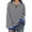 Blue, variant on RXIRUCGD Fashion Women Casual Stripe Print Lapel Neck Long Sleeve Loose T-Shirt Blouse Pullover Tops, Red, Size: 2XL