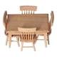 thumbnail image 3 of Muebles para casa de muñecas, 1 mesa, 4 sillas, muebles en miniatura de madera 1:12, juguetes para niños, regalo de decoración, 3 of 8