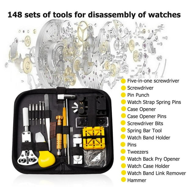 148 unids/set kit de herramientas de reparación de removedor de pin de enlace abridor de caja de reloj profesional Tmvgtek Para estrenar