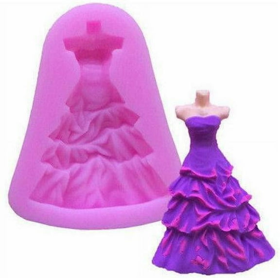 Princess Formal Ball Dress and Gown Silicone Mold (SMALL MOLD)