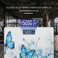 thumbnail image 3 of High Precision Body Weight Scale Smart Bathroom Scales with Large LCD Display(400lbs),Decorative for Bedroom-White Flowers And Blue Butterflies, 3 of 4