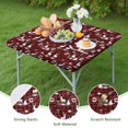 thumbnail image 4 of Red Christmas Plaid Deer and Tree Pattern Square Fitted Tablecloth with Elastic Edge,Square Table Cover,Washable Elastic Table Cover for Home Kitchen Party Decor 36"x36", 4 of 6