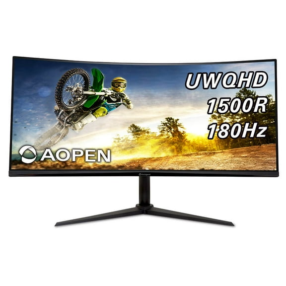 Restored Acer AOpen Fire Legend 34HC5CU S3 34" Class UW-QHD LED Monitor 180Hz 21:9 - Black (Refurbished)