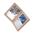 thumbnail image 2 of ziyahi Photo Frame Foldable Picture Frame 4x6 Wooden Hinged Collage Display Holder Desktop Stand Collages Excellent Craft Brown Double Fold 6 inch, 2 of 6