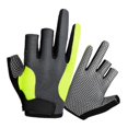 thumbnail image 3 of SunniMix 3 Cut Finger Gloves Finger Protection Non-Slip Breathable Cycling Gloves ens GrayFluorescentGreen, 3 of 8
