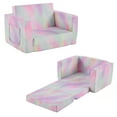 thumbnail image 7 of Ktaxon Convertible Sofa for Little Ones, 2-in-1 Toddler Couch with Side Pockets, Foldable Nap Lounge for Playroom or Bedroom Pink, 7 of 7