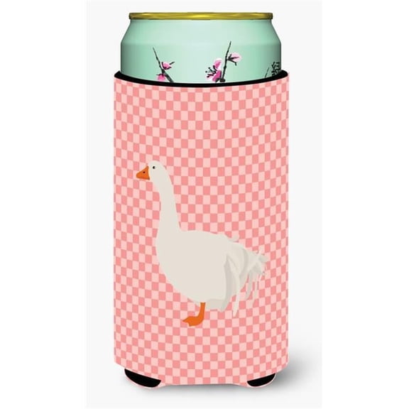 Carolines Treasures BB7902TBC Sebastopol Goose Pink Check Tall Boy Beverage Insulator Hugger