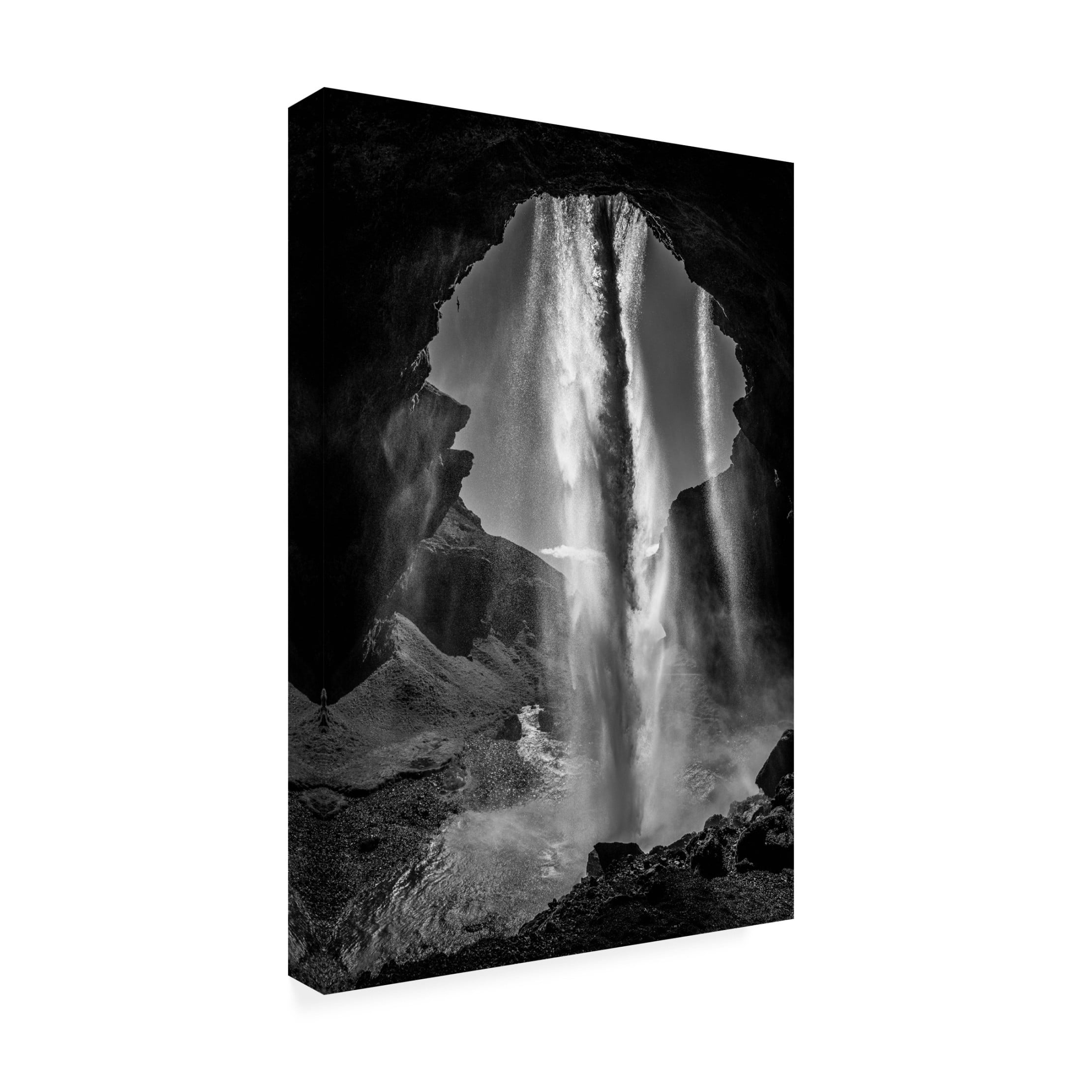 Trademark Fine Art Dieter Reichelt  behind the waterfall Canvas Wall Art